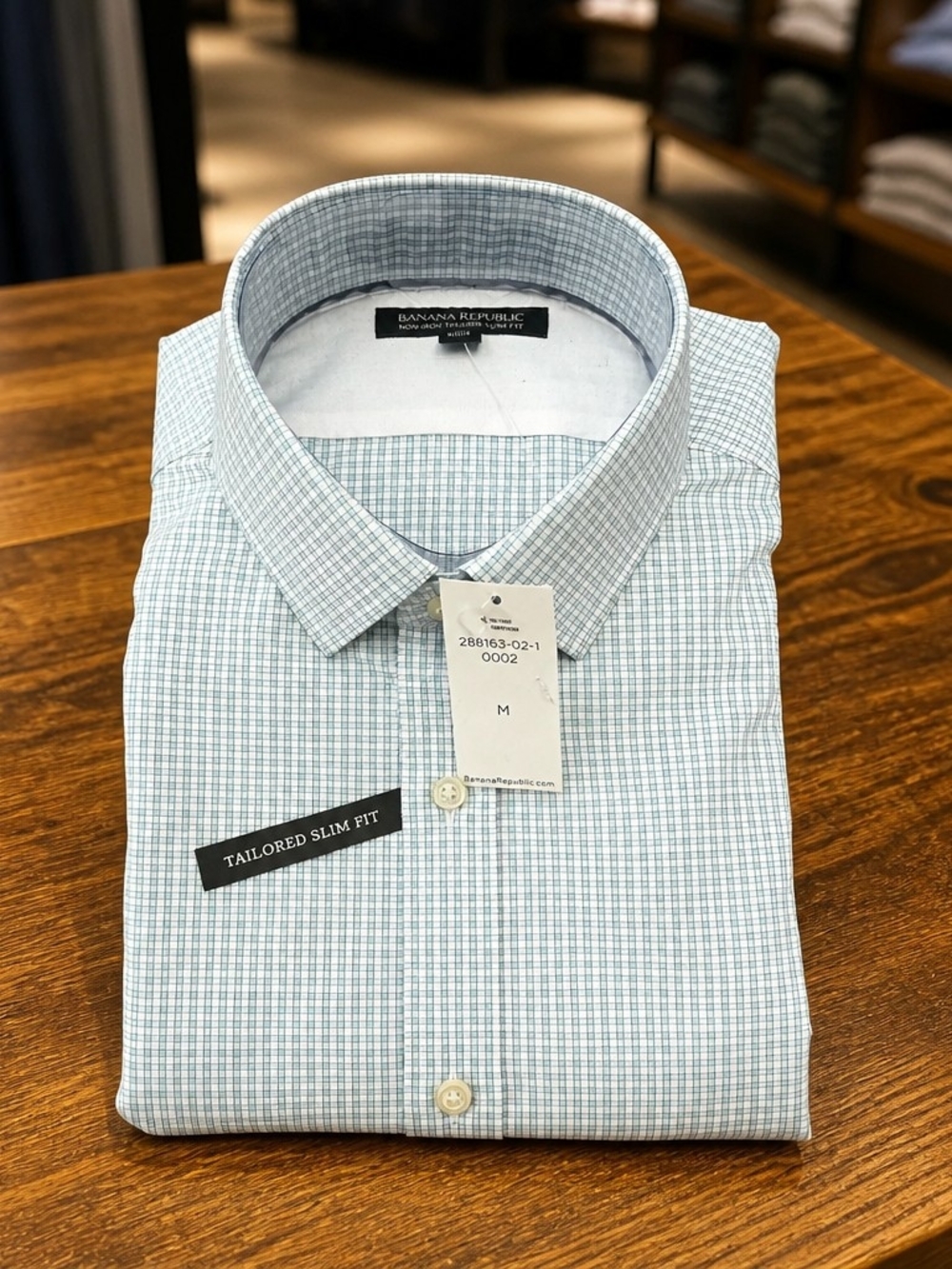 Banana Republic Button Down Shirt NON-IRON Tailored SLIM FIT Size M